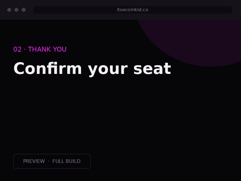 Thank-you page preview
