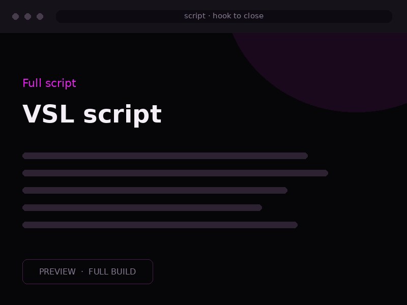 VSL script preview